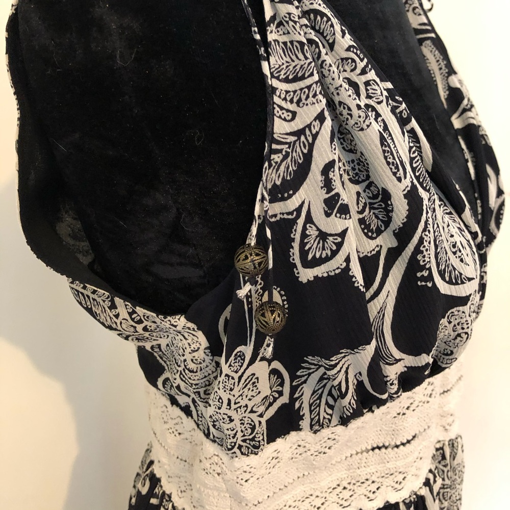 Oscar De La Renta Dress Black Floral Lace Party 8 - Picture 3 of 8